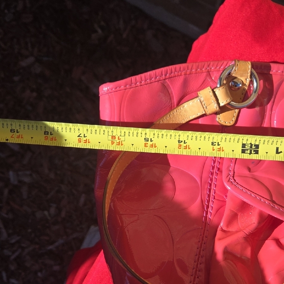 Coach Pink and Tan Shoulder Bag - Picture 14 of 15